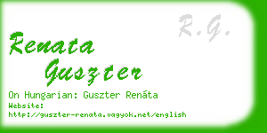 renata guszter business card