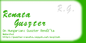 renata guszter business card